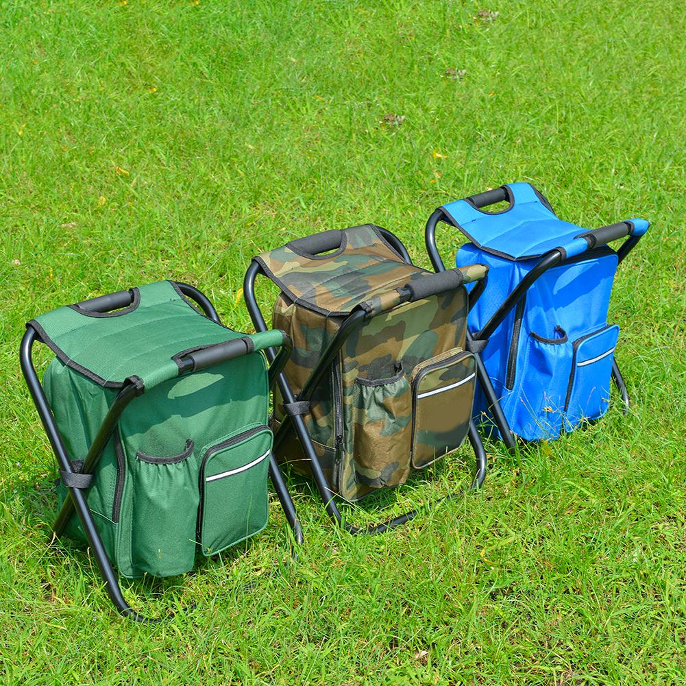 Bolsa aislante de Picnic para senderismo, asiento de mesa, mochila, Pesca Iscas, aparejos, silla de pescar al aire libre, bolsa plegable, taburete de Camping