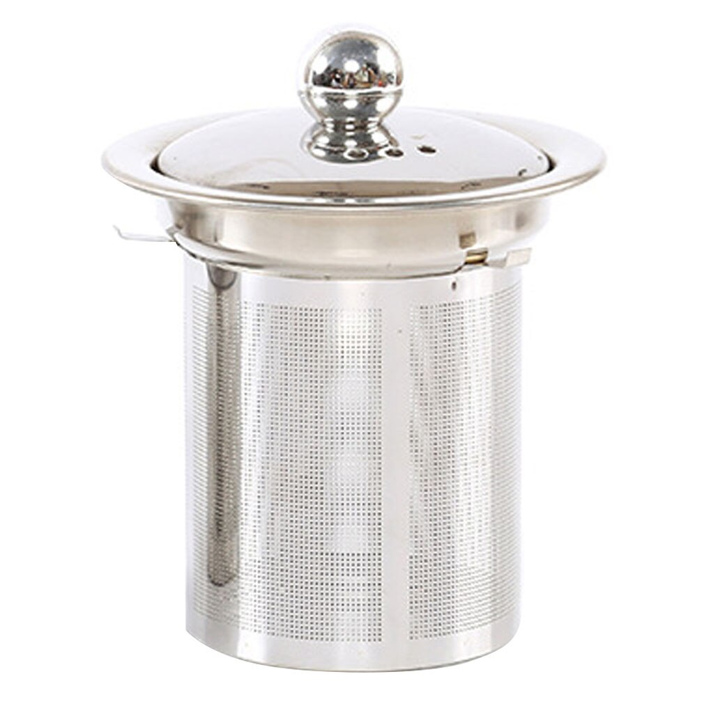 Infusor de té, tetera, filtro de té, tetera, colador de té de hojas sueltas, filtro de malla fina, filtro de té con tapa de acero inoxidable