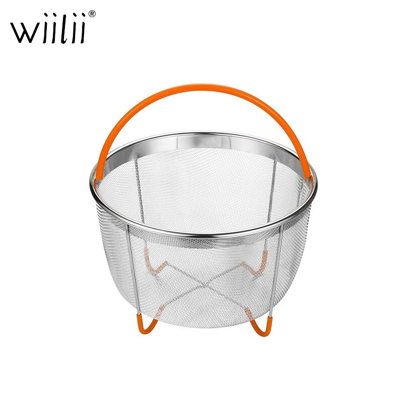 Wiilii Steamer Basket For Instant Pot Stackable Mesh Vegetable Steamer Insert Egg Basket Stainless Steel Pasta Strainer