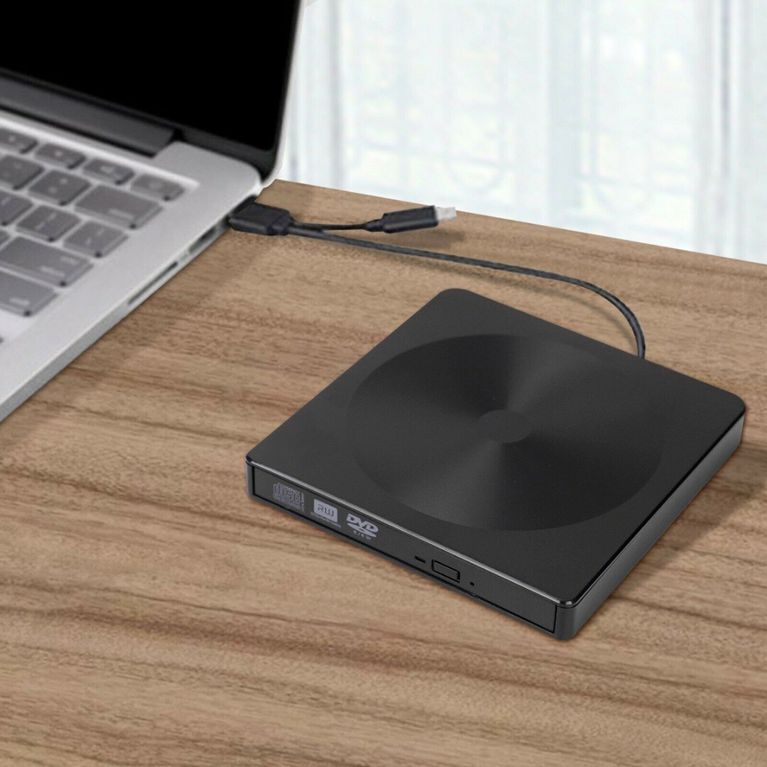 Gravador de dvd/cd externo tipo c, dispositivo externo de gravação de dvd/cd com usb 3.0 para computador e notebook de alta velocidade, gravador de cd e drive portátil de alta velocidade