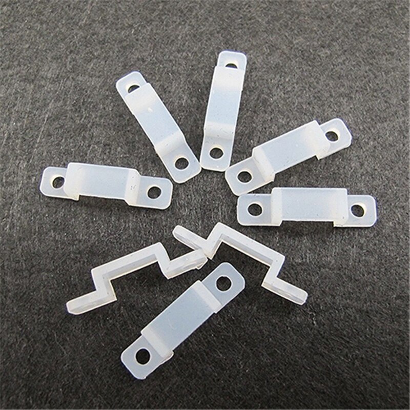 10 Pcs Vaststelling Montage Clips Connector Voor Fix 5050 3528 Led Buis Tape Licht Rgb Enkele Kleur Led Strip Klem beugels