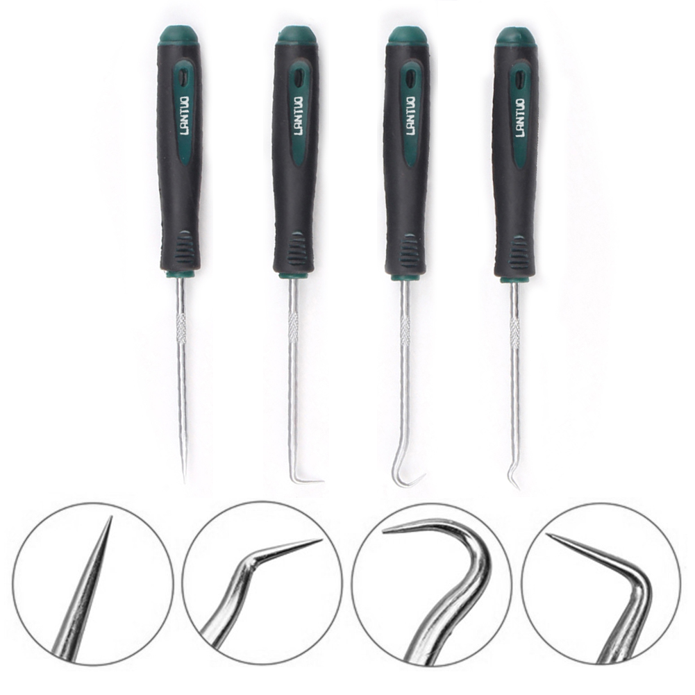 4pcs Pick Hook Set Durable Extra Long O-Ring and Seal Remover Craft Hobby Tool Color Randomly 1 set oil seal screwdriver
