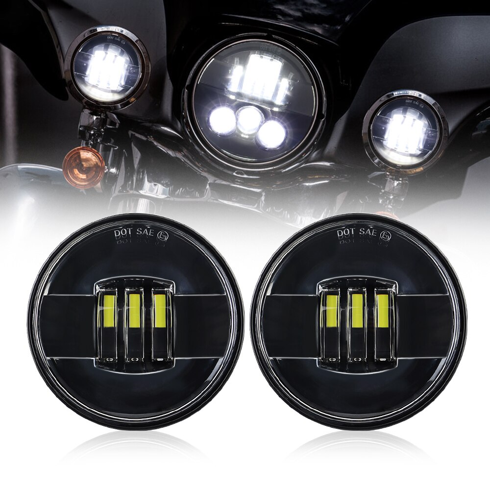 4.5 Inch Motorcycle LED Fog Light Passing Auxiliary Led Spot Lamp 4-1/2 Inch Round motorcycles Lights