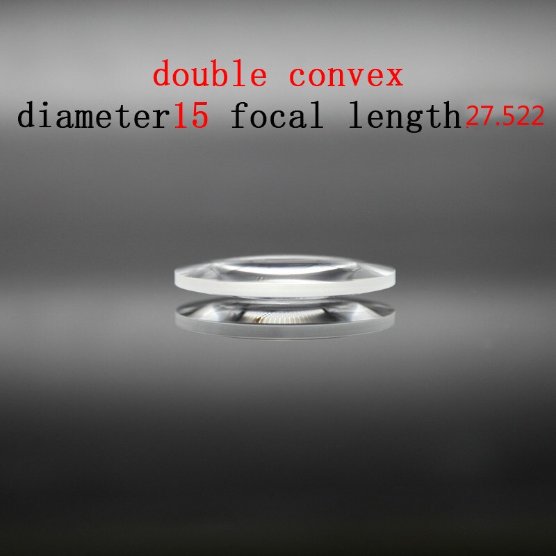 Diameter 15mm Focal Length 27.522mm Optical Double Convex Lens Factory Custom Optical Glass Prism and Lens