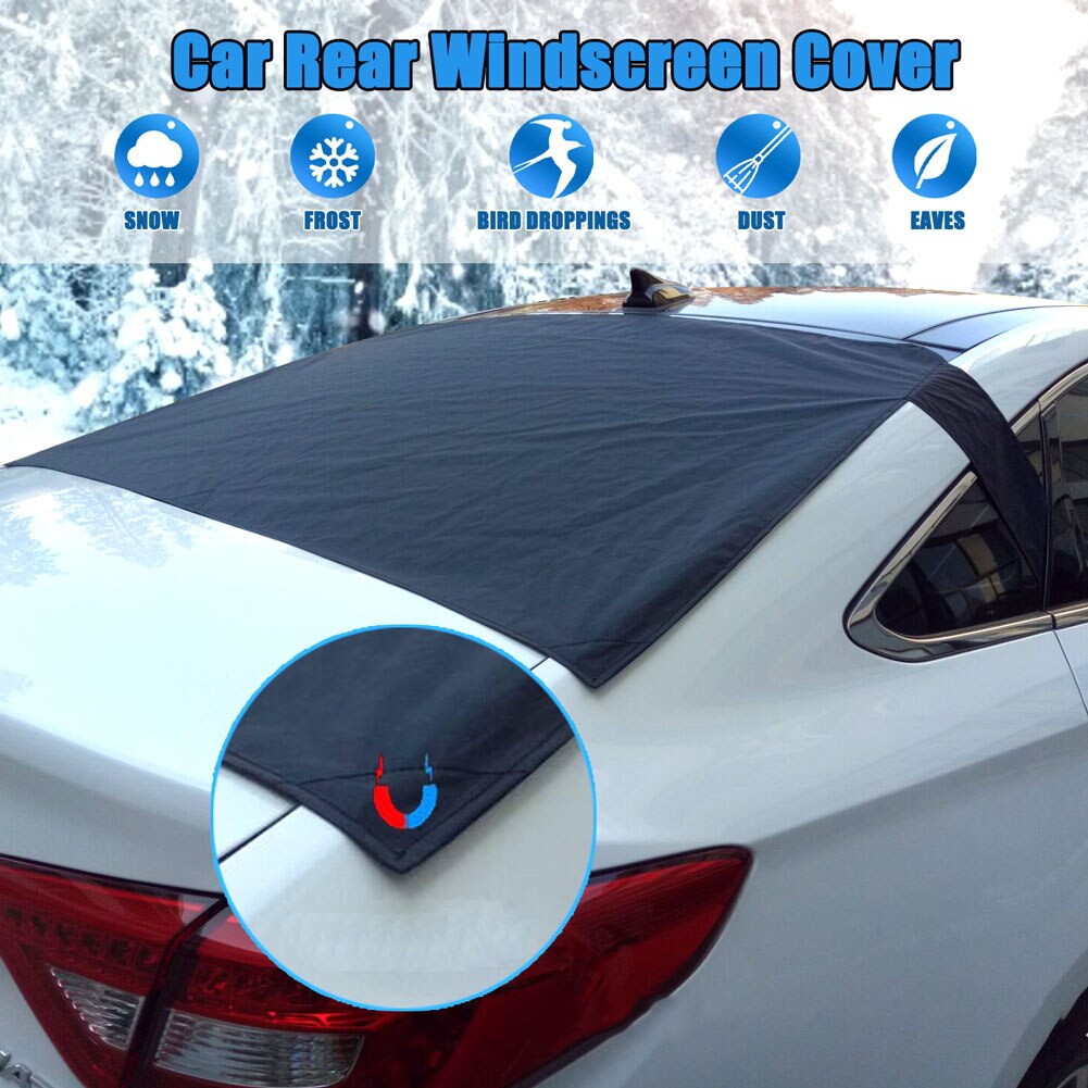 Car Rear Windscreen Snow Cover, Anti Foil Ice Dust Sun Windshield Frost Covers &amp; Sun Shade Protector for Vehicle Rear Windshield: Default Title