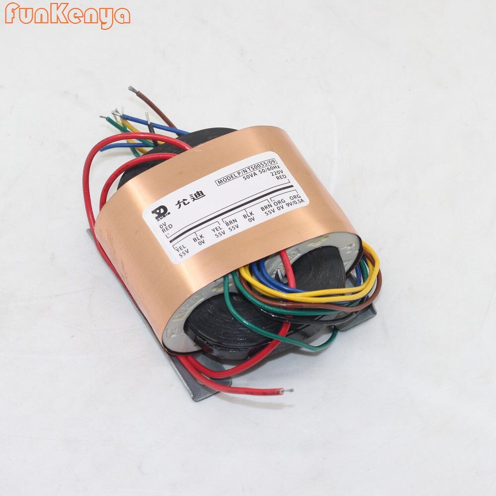 50VA (0V-230V) dual 55V + 9V /50W R-Transformatoren Versterker Diy Deel