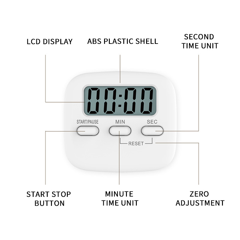 LCD Digital Bildschirm Küche Timer Magnetische Kochen Countdown-Alarm Schlaf Stoppuhr Temporizador Uhr Hause Multifunktionale Werkzeuge