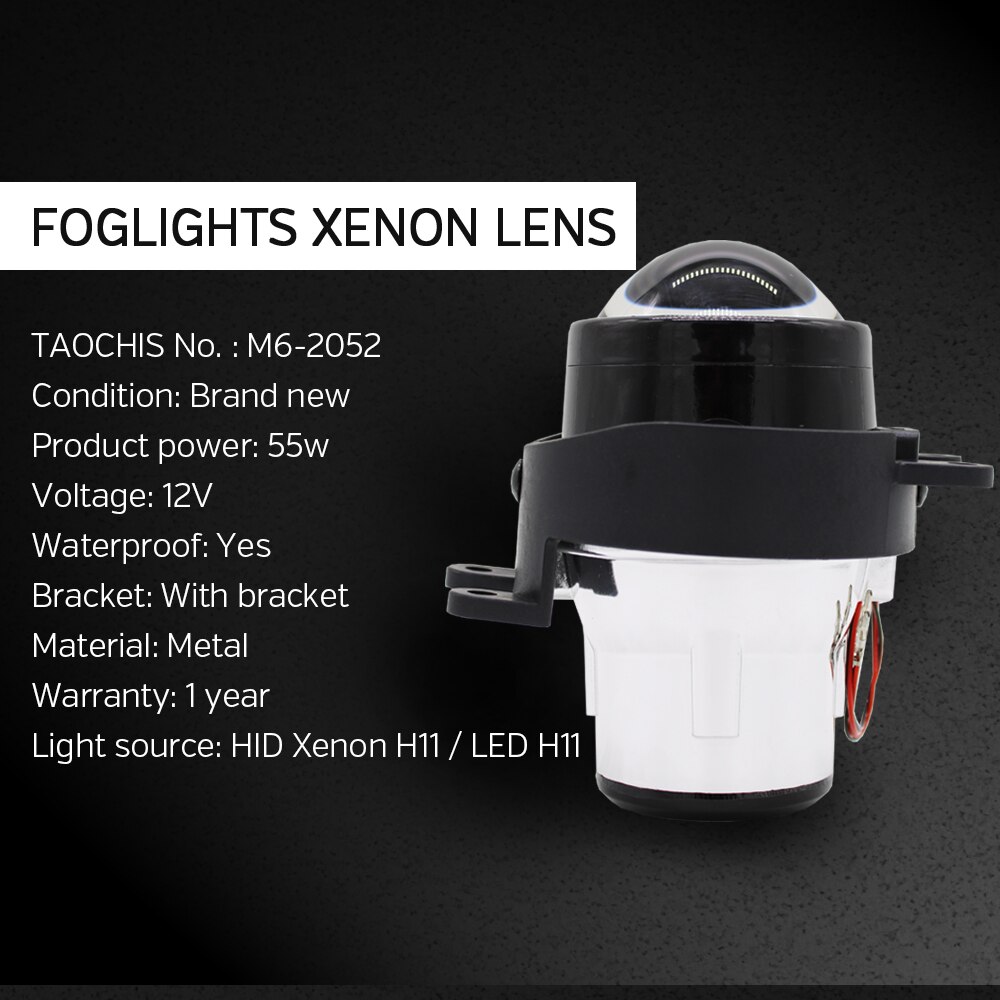 TAOCHIS M6 2.5 pouces antibrouillard projecteur lentille OEM pour Toyota Corolla Prado Camry Yaris Levin feu de brouillard lampe Hid bi-xénon H11 kit