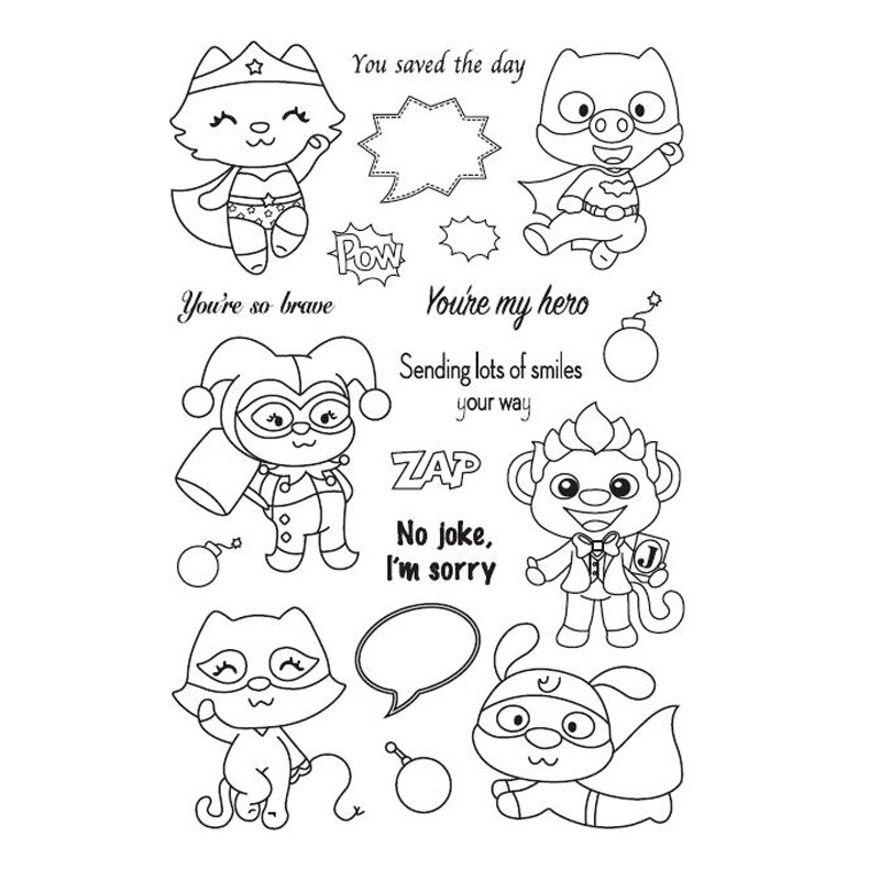 Zfparty söt genomskinlig klar silikonstämpel/sigill för gör-det-själv scrapbooking/fotoalbum dekorativ klar stämpel: 25