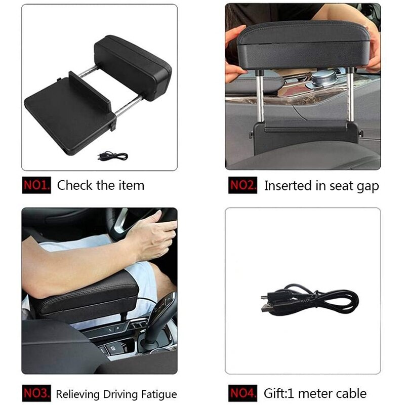 Universele Auto Armsteun Box Elleboog Ondersteuning Verstelbare Car Center Console Arm Rest Stand Door Draadloze Opladen