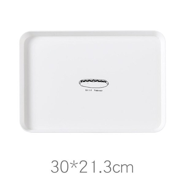 The Brot Kunststoff-Tablett PP, contenedor de postre, bandejas de Werkzeuge Geschirr Einfache Dekoration Geschenk, 1 Uds.: 4