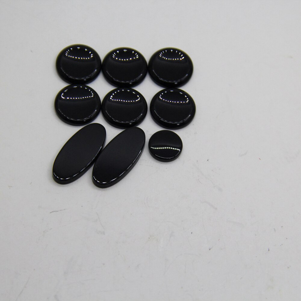 9pcs Saxophone Real Mother of Pearl Key Buttons Inlays Saxophone clasp Color clasp saxophone repair accessories: Agate stones 1set