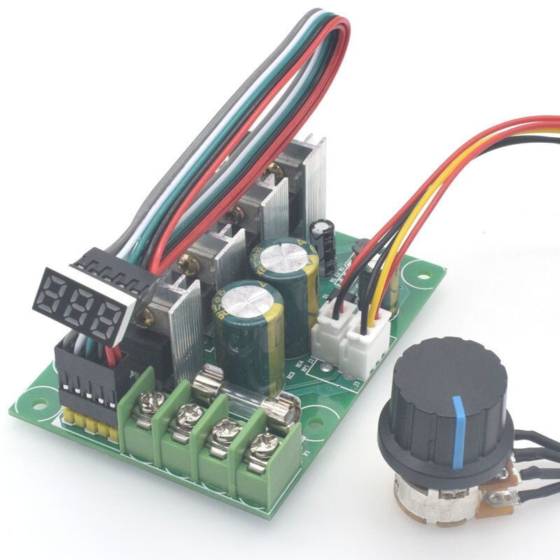 PWM DC motor speed controller Digital display 0-100% adjustable Drive 6V-60V Max 30A motor control regulator