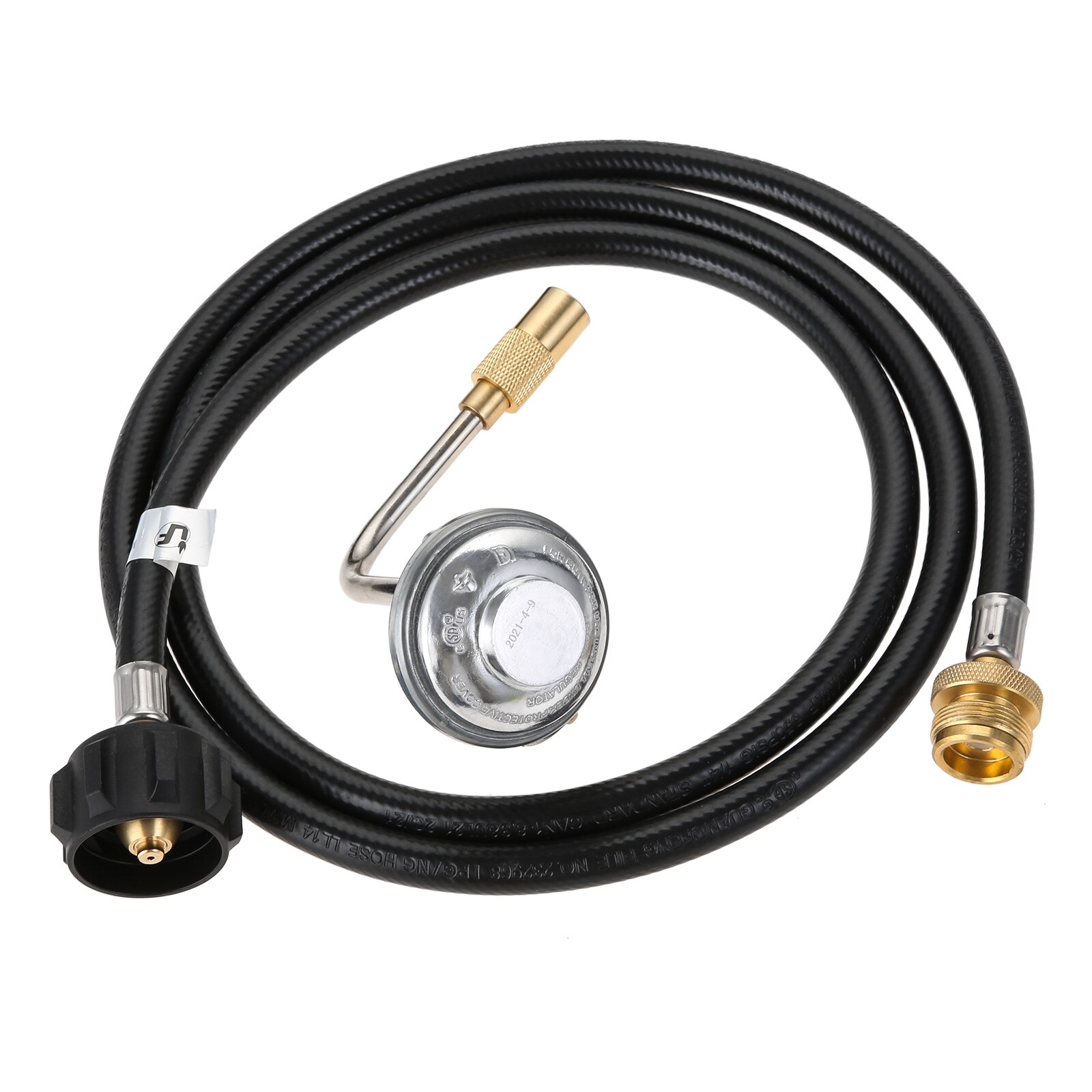 6FT Propane Adapter Hose 1lb to 20lb Converter with Gas Regulator fit for Blackstone 17", 22" Tabletop Griddle