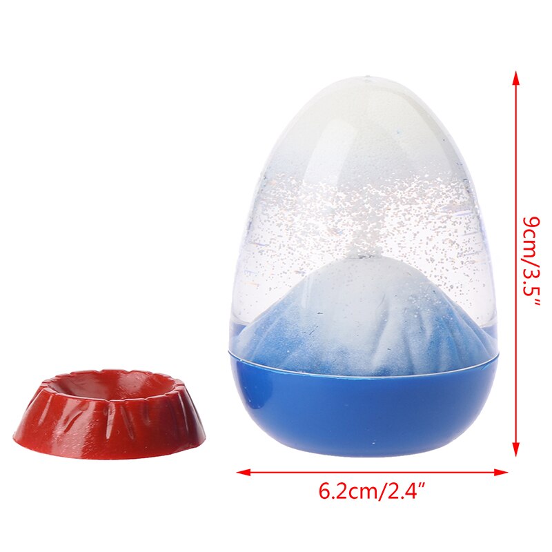 Imitation Volcanic Eruption Beautiful Floating Sand Oil Spilled Ornaments Kids Toy Hourglass Timer Birthday: White