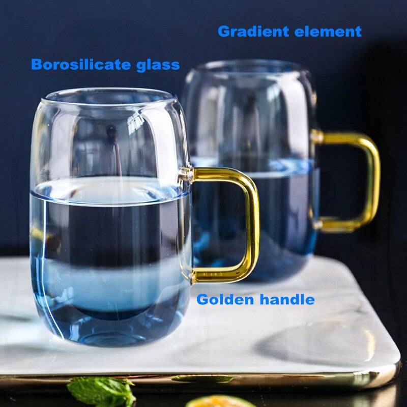 Théière en verre borosilice de 1500ML | Avec couvercle en or poignée tasses pour jus de fruits, eau et café théière fleur grande bouilloire