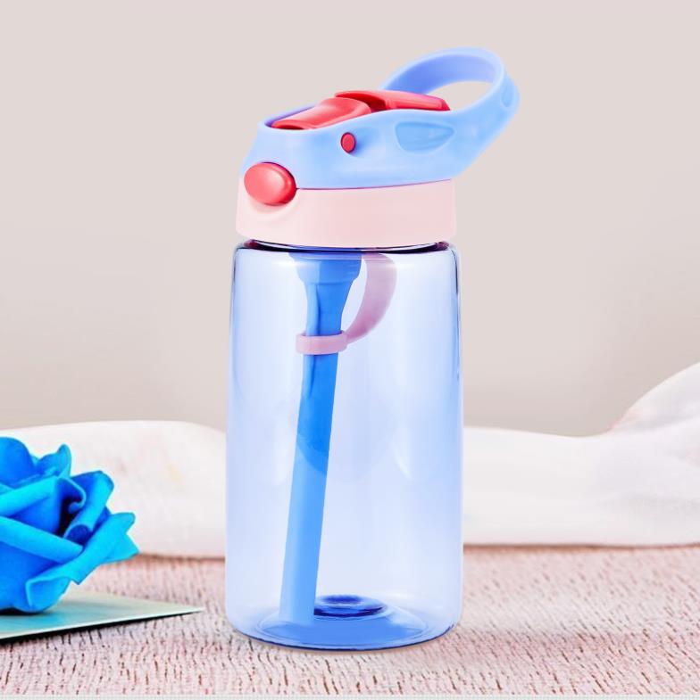 Children Bottles 400ml Kids Boys Girls Children Outdoor Magic Item Juice Straw Water Bottle Cups: B-500ML