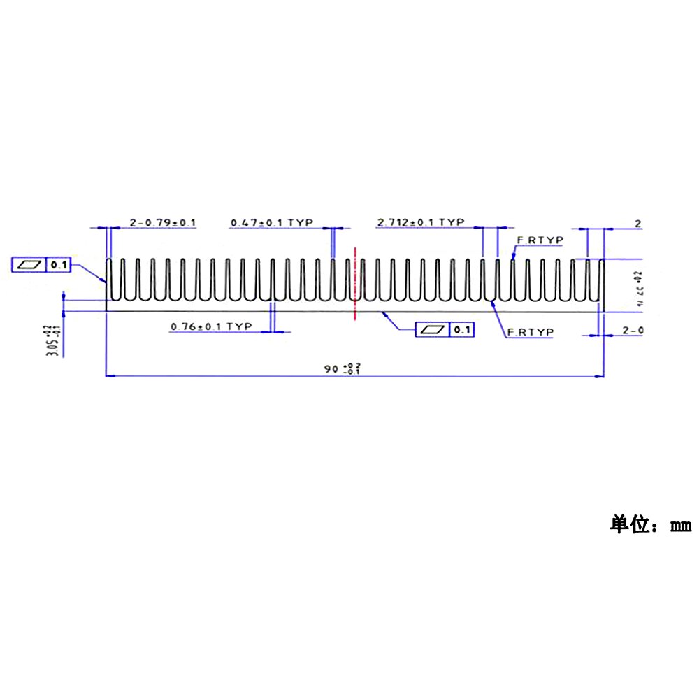 1pc kraftig aluminium kjøleribbe tett tann radiator 90 x 90 x 15mm elektronisk kjøleplate aluminium bar