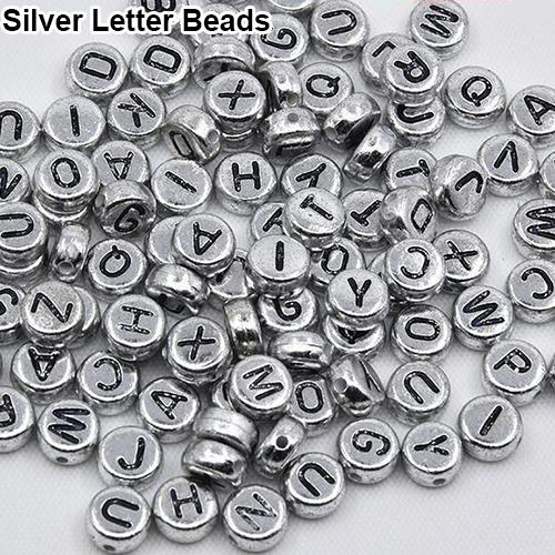 100 stk 6mm blandingsbogstavperler firkantede alfabetperler akrylperler diy smykker gør til armbånd halskæde tilbehør: 5
