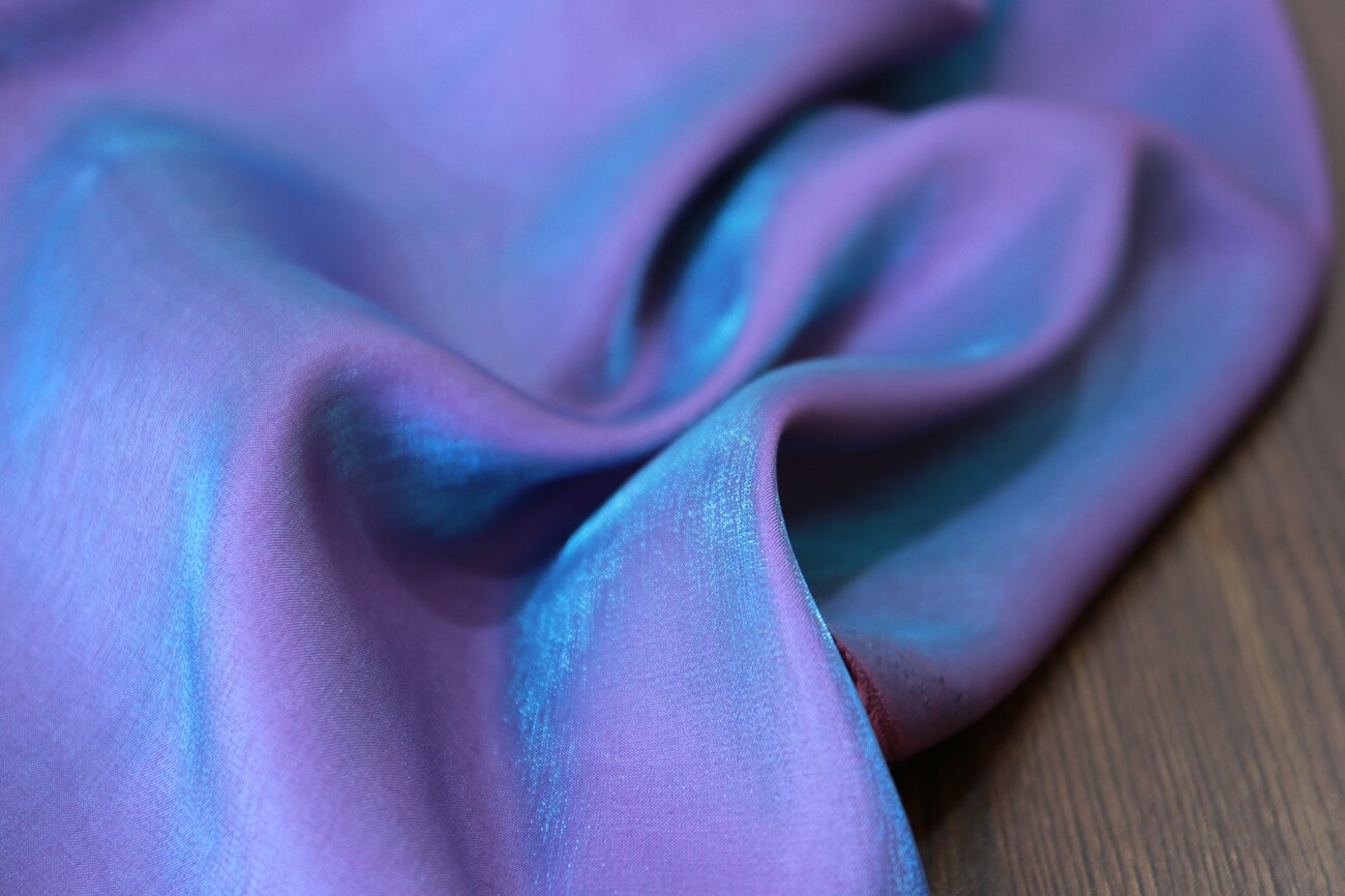 Blue purple gradient cloth cotton skin gloss silk cloth breathable shirt pants skirt dress fabric fabric