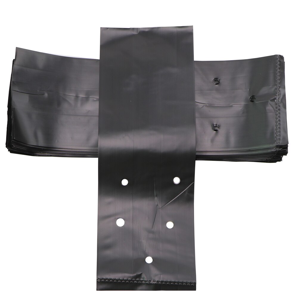 50/100Stck PE Verdicken Pflanze Wachsen Tasche Kindergarten Taschen Sämling Töpfe mit Atmungsaktive Löcher Schwarz Pflanzen Sack Umweltfreundliche garten
