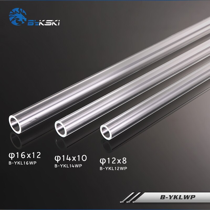 BYKSKI 4PCS/Lot Hard /PMMA / PETG Acrylic Tube Transparent Rigid Pipe ( OD12mm / OD14mm / OD16mm ) + 2mm Thickness + 50cm Length