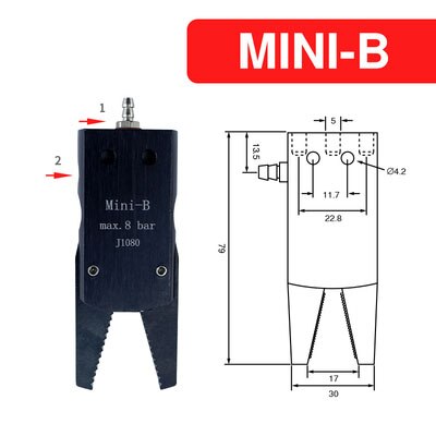MINI gripper Pneumatic Mini Fixture J1080 Manipulator Accessories Mechanical Fixture Water Spout Clip for industrial robots: MINI  B