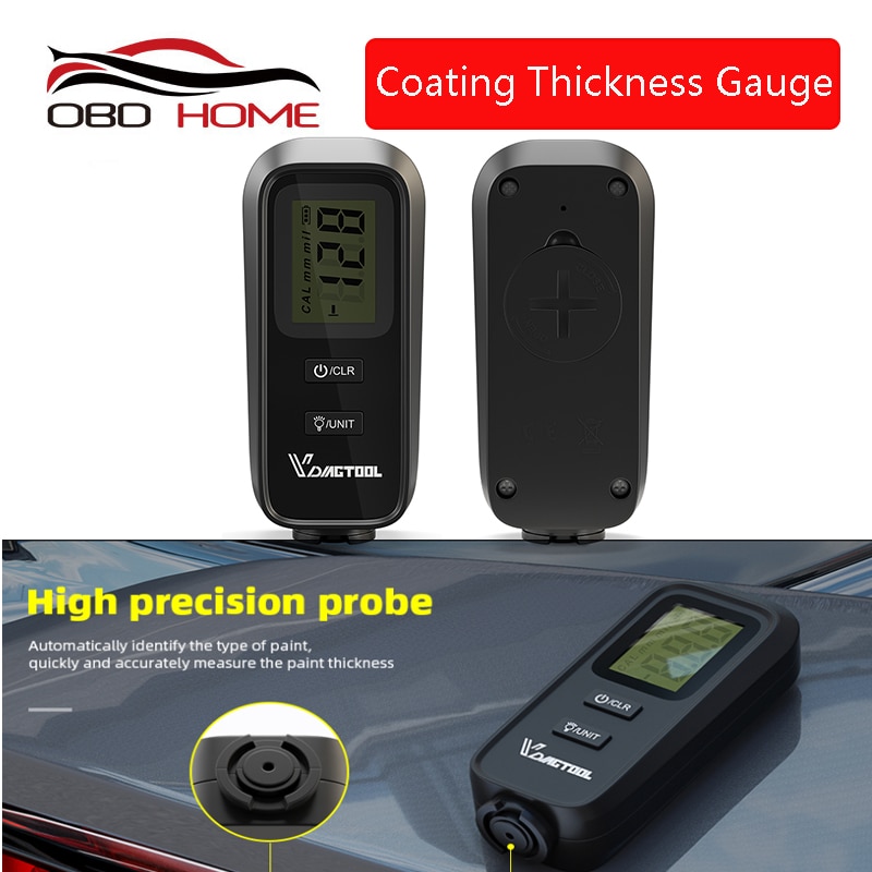 Vdiagtool obd 2 digital mini belegg tykkelse måler bil lakk tykkelse måler lakk tykkelse tester tykkelse måler