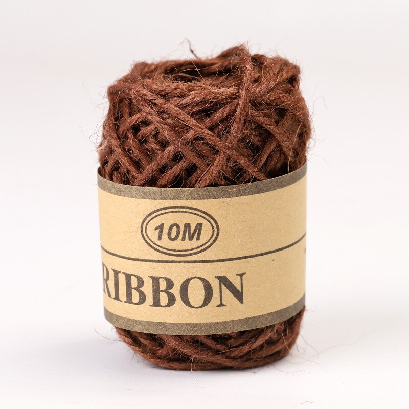 Corde de jute en chanvre 10 mètres, bricolage couture macramé fil de ficelle de couleur vase décoration Textile de maison artisanat fait à la main accessoires 1mm: Coffee rope