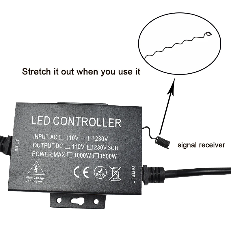 Gradateur extérieur étanche, interrupteur de puissance, télécommande RF, contrôleur à intensité variable enfichable pour ampoule LED, guirxiété lumineuse, 110V, 220V, 1800W