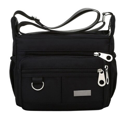 Vrouwen Tas Nylon Waterdichte Messenger Bags Voor Lady Crossbody Schoudertas Toevallige Handtassen: Black