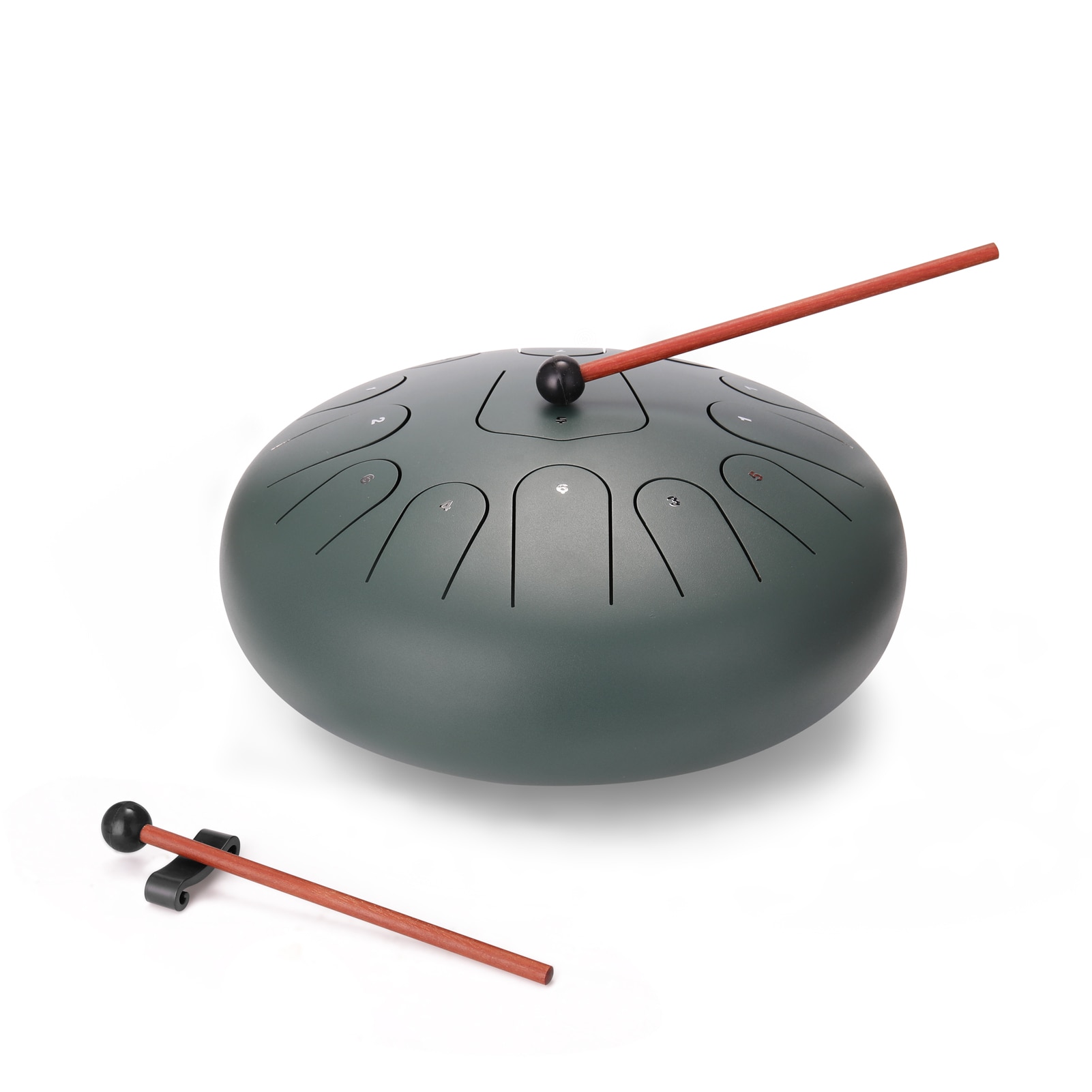 12 inch 13-Tone Steel Tongue Drum Mini Hand Pan Drums with Drumsticks Percussion Musical Instruments