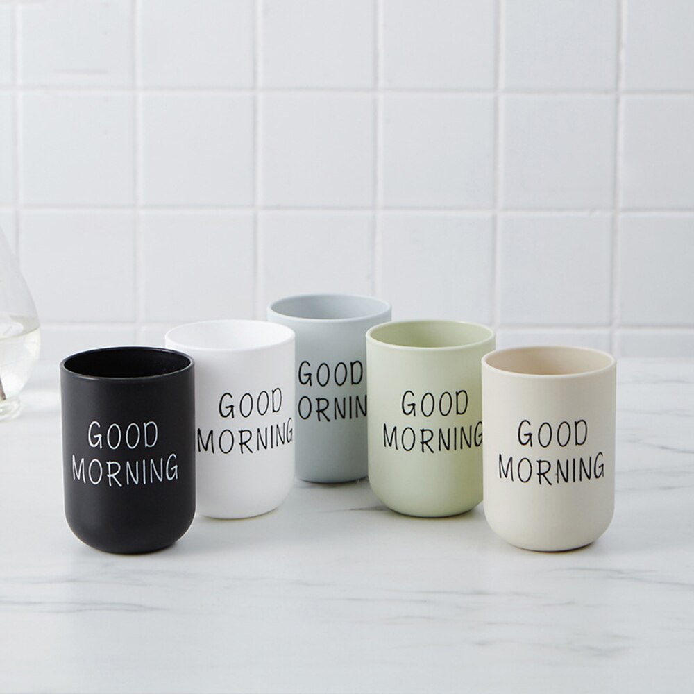 Enkel nordisk stil flat bunn kopp god morgen vask kopper vann kopper mer med tannbørste kopper vaske kopper student munn kopper