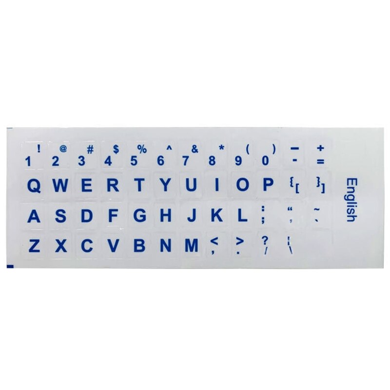 18x6.5cm Keyboard Layout Sticker English Letters Proetcion Film for Keypads T84C: BL