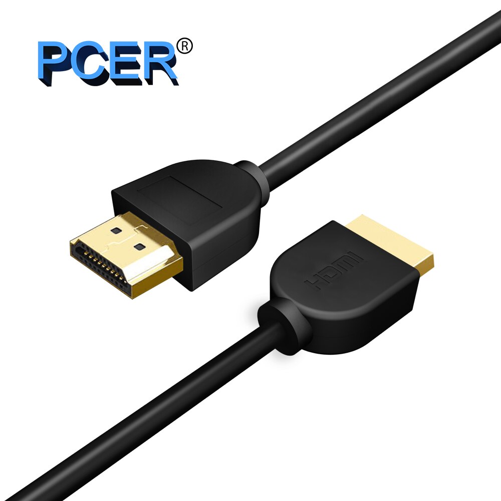 PCER HDMI Cable Ultra Slim Gold-Plated 4K 3840*2160P Resolution Cable HDMI 1.5M 3M 5M Hdmi Cord Ultra HD 3D Image