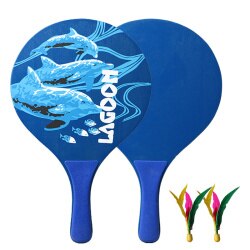 Strand Paddle Bal Game Set Strand Paddle Badminton Racket Indoor En Outdoor Badminton Spel Battledore Voor Kinderen Tieners-40: Dark Blue