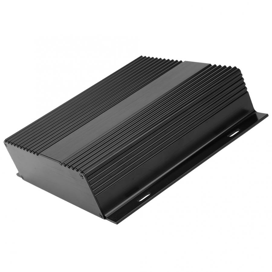 Aluminum Enclosure Case Project Box Brushed Black Enclosure Case DIY PCB Junction Heat Dissipation 41x168x150mm
