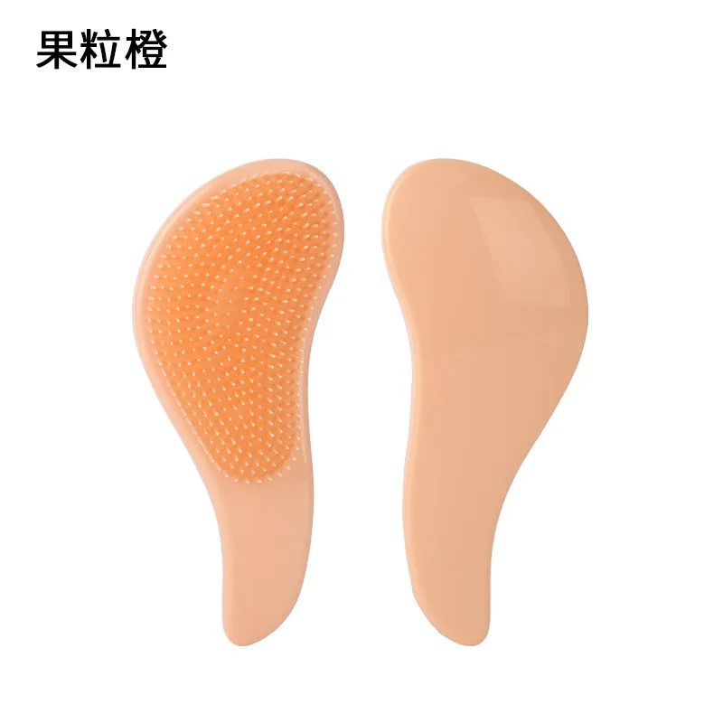 Peine desenredante con mango mágico, Mini cepillo de pelo de masaje antiestático, cepillo de masaje de ducha húmeda larga, herramientas de estilismo para el cabello de salón, 1 ud.: Rosa