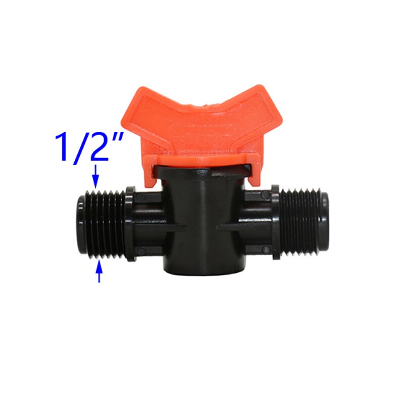 Grifo de jardín con válvula de control de lengüeta, manguera de riego en miniatura de 1 pulgada, conector rápido, macho a 1/2, 3/4, 3/8, 1/2, 3/4, 1 Uds.: 1I2 to 1I2