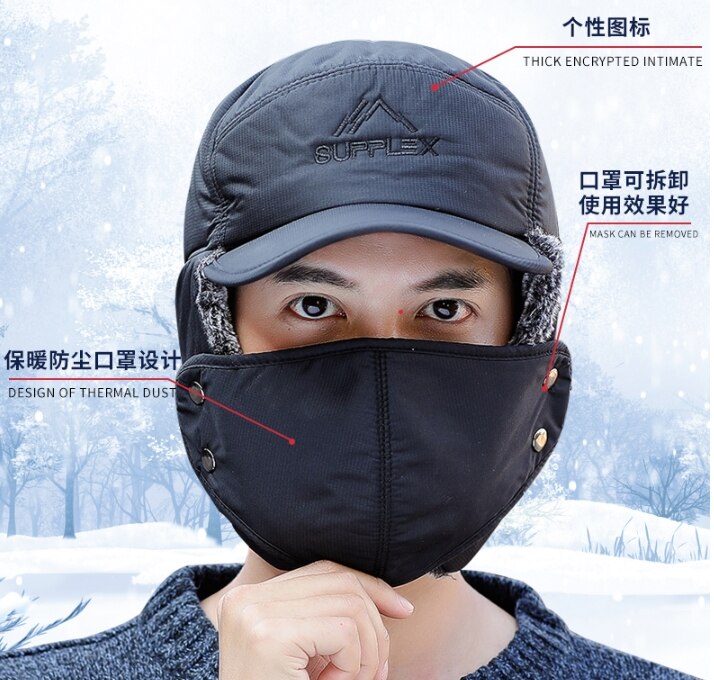 Chapeau coupe-vent en fourrure pour homme et femme, fausse oreille de bombardier, casquette à rabat, trappeur, Anti-neige, Protection thermique douce pour les oreilles