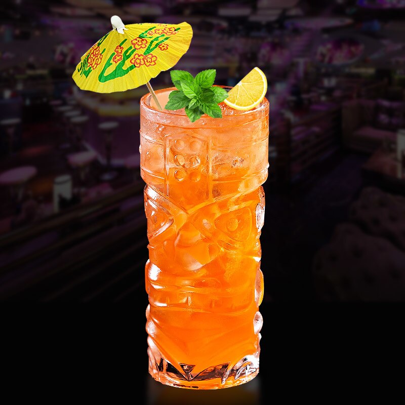 retro Grimasse Kalu Hawaii Tiki Tasse Cocktail Gläser Wein Glas Totems Statue Bahre Saft Verein Bar Bicchieri Vetro Copo Lange trinken