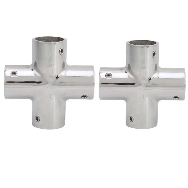 Durable MJS015 Stainless Steel Butt Welding Cross 4 Ways Splitter Pipe Fittings Boat Accessory For Rowing Boats Accessory