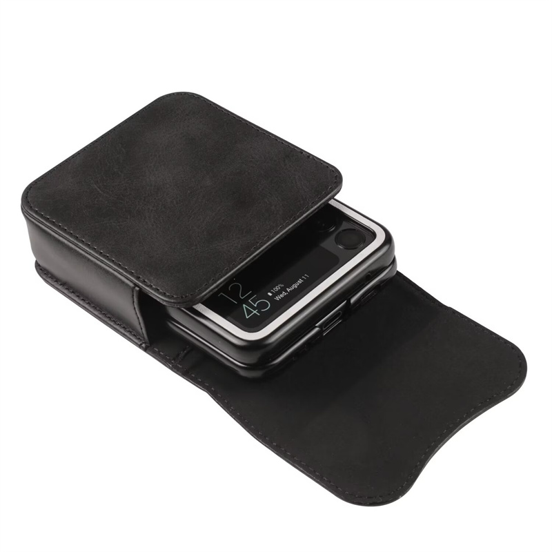 Leather Belt Clip Magnet Flip Case For Motorola Razr 40 50 60 Ultra Folding Cover Card Slot