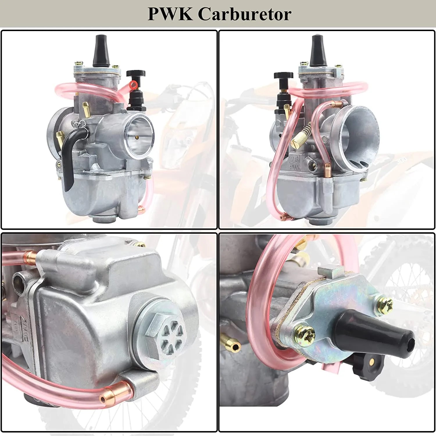 Carburador universal PWK, 21 24 26 28 30 32 34 mm PWK Inyección de potencia del carburador de motocicleta, para carreras Mikuni Koso ATV Yamaha