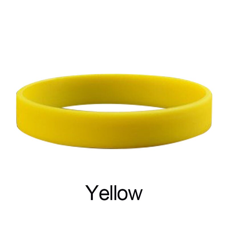 Bandas eléctricas para Fitness en 12 colores, brazaletes de energía para hombre, pulseras deportivas de baloncesto, goma de silicona elástica, pulsera de muñeca: Amarillo