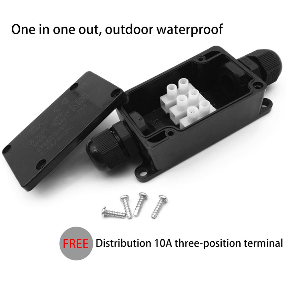 IP66 Two-way Waterproof Junction Box Waterproof Cable Box Outdoor Waterproof Junction Box
