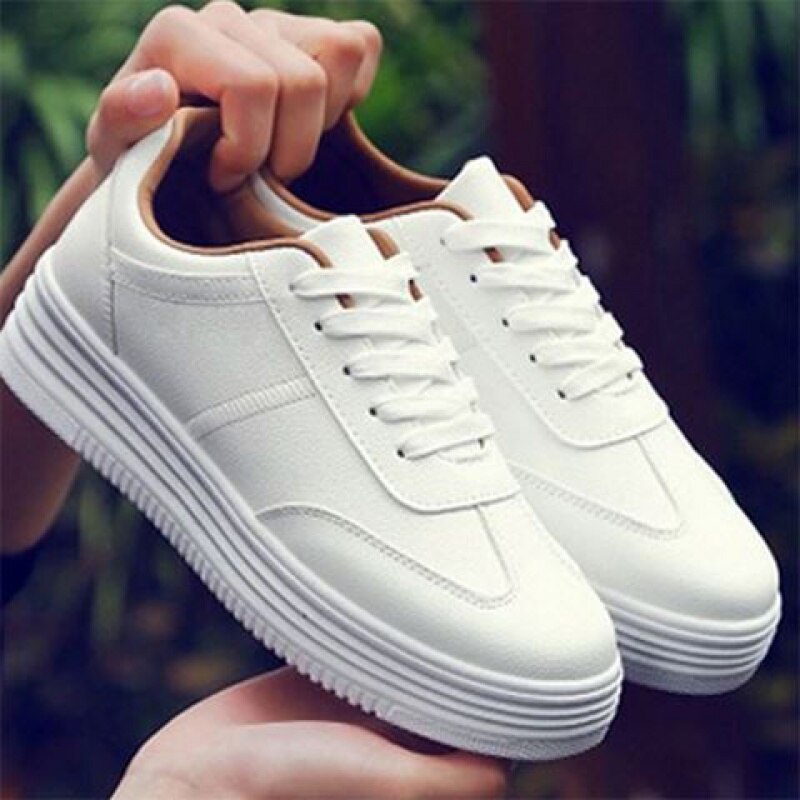 Kvinders efterårssko kvinde sneakers platform hvide flade sko snøre damer kvindeligt fodtøj afslappet studerende sko