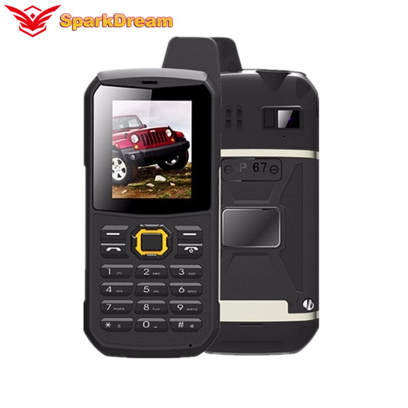 SUPPU F68 IP67 Wasserdichte praktisch Energie Bank 2.2 "Stoßfest Lautsprecher Starke Taschenlampe 2400MAH Außen Robuste Telefon