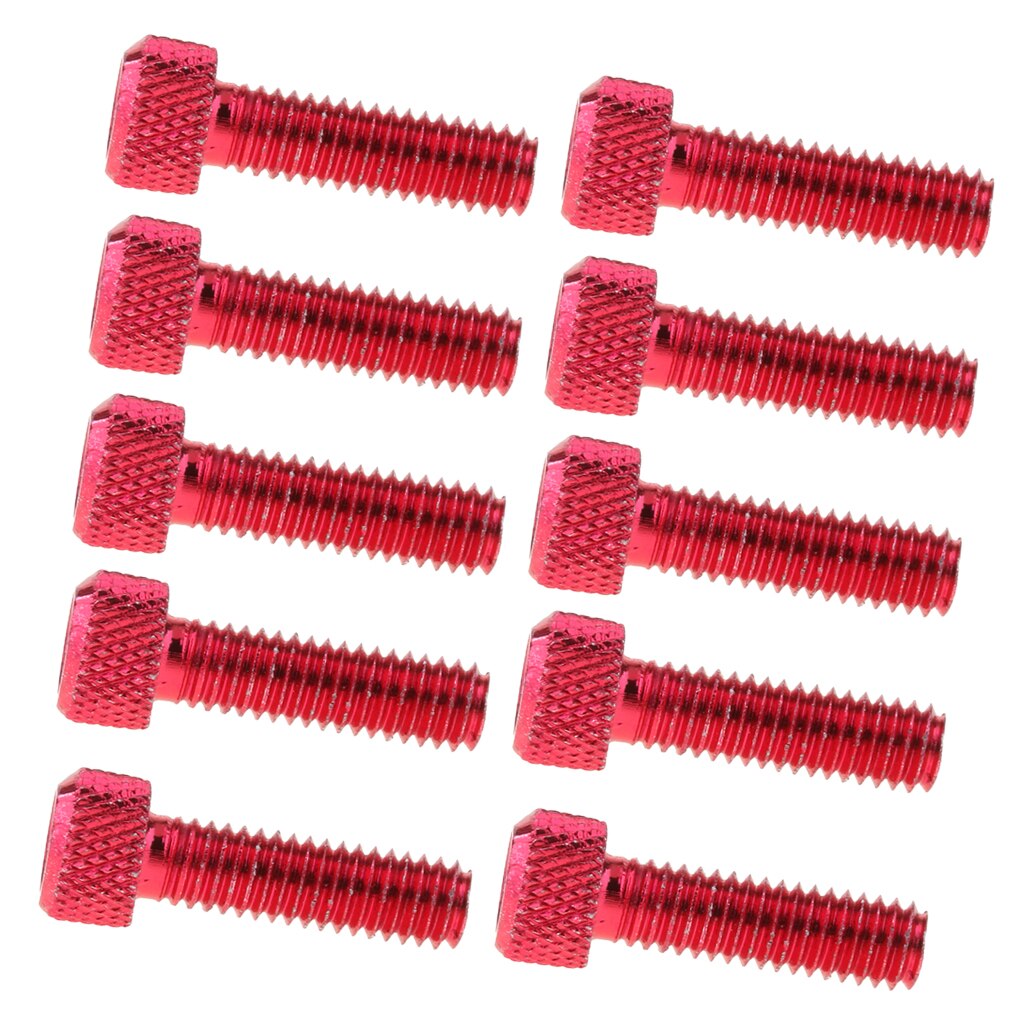 10pcs M6x20mm Aluminum Hex Socket Cap Screws Head Key Bolt- Red