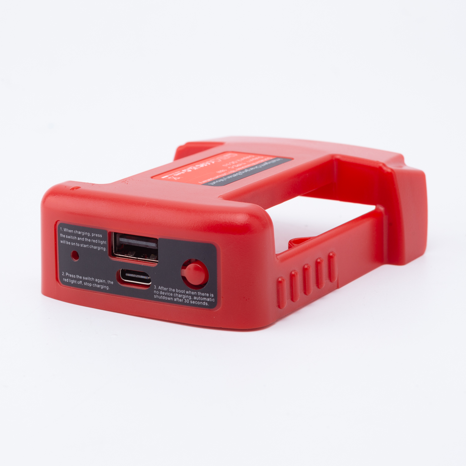 Chargeur de batterie externe pour batterie au Lithium Milwaukee 18V avec USB avec type-c pour ordinateur portable téléphone portable charge rapide (sans batterie)